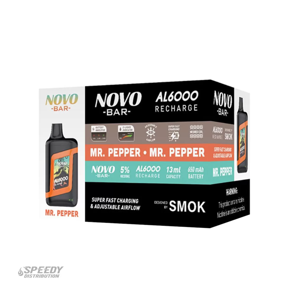 SMOK NOVO BAR DISPOSABLE 6000 PUFFS - Mr Pepper