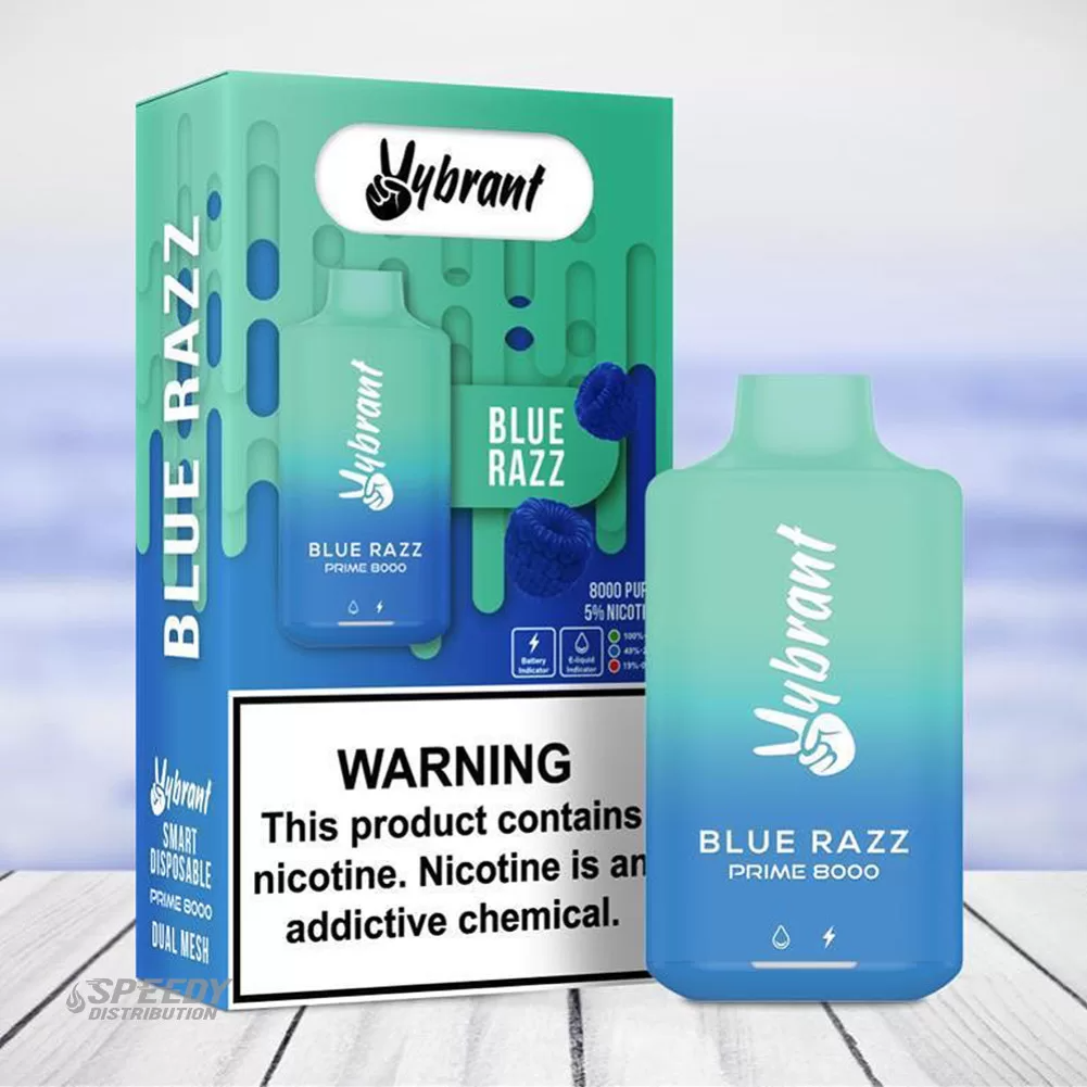 VYBRANT DISPOSABLE 8000 PUFFS - BLUE RAZZ