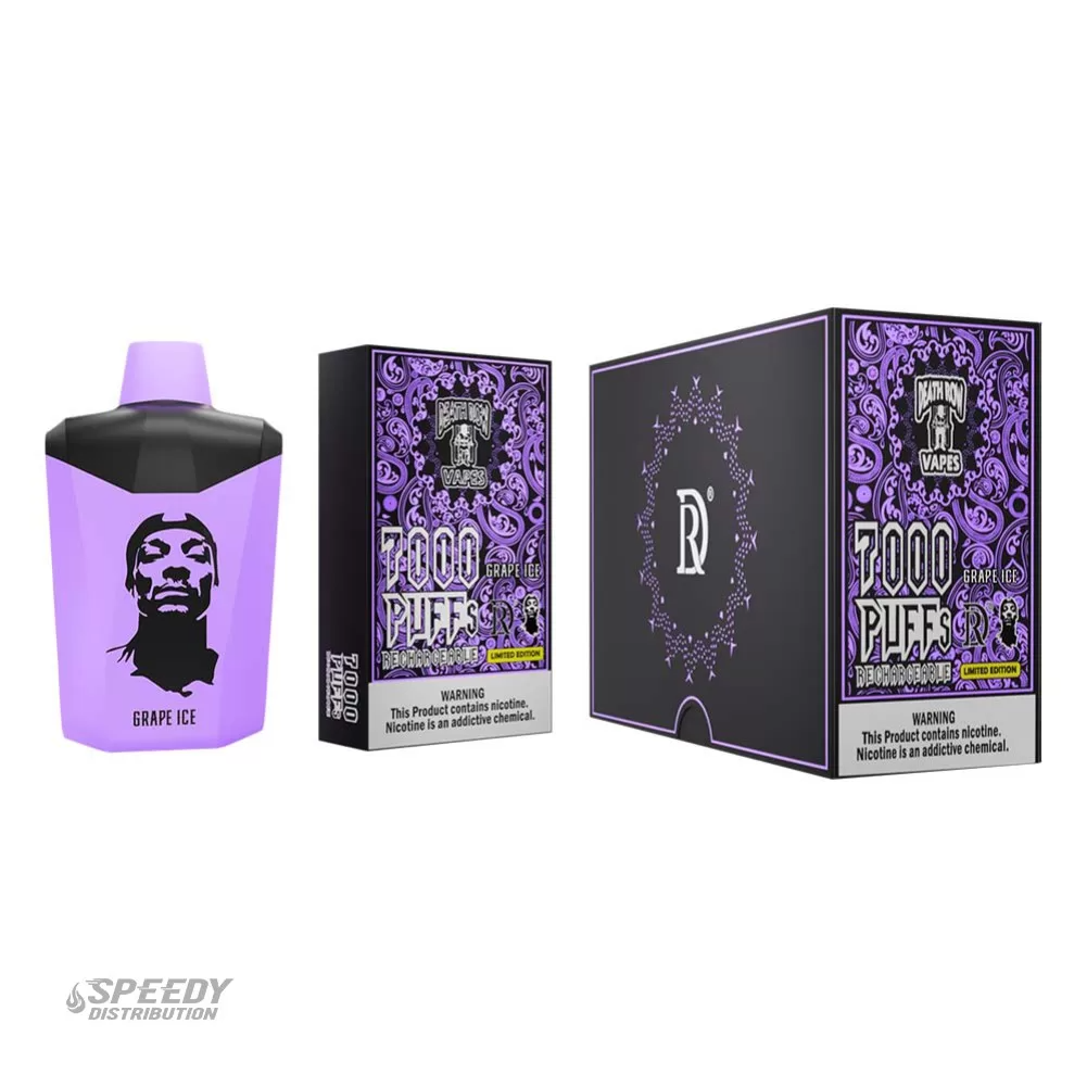 DEATHROW DISPOSABLE 7000 PUFFS - GRAPE ICE