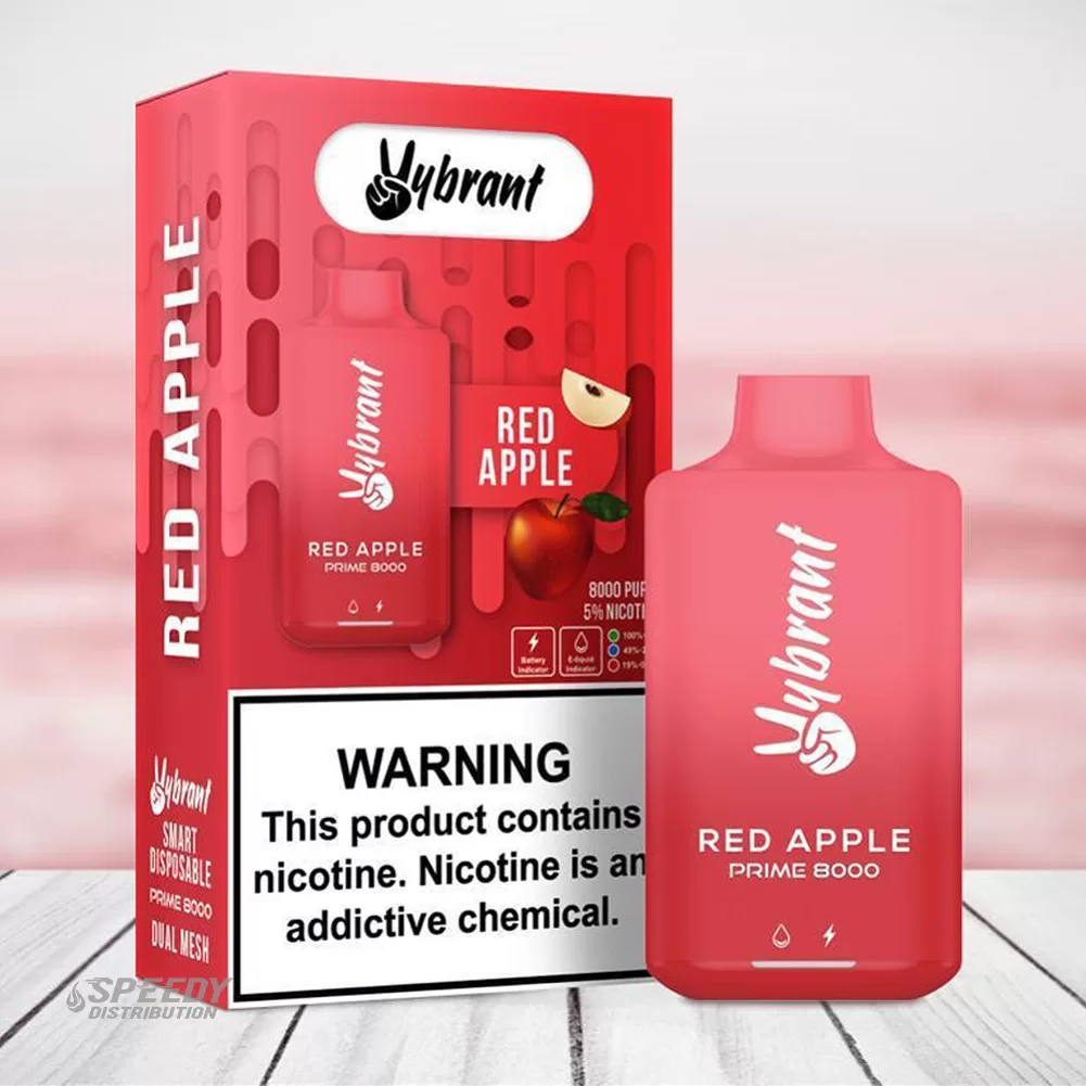 VYBRANT DISPOSABLE 8000 PUFFS - RED APPLE