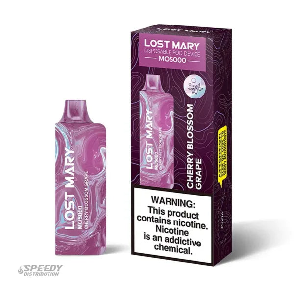 LOST MARY DISPOSABLE MO5000 PUFFS - CHERRY BLOSSOM GRAPE