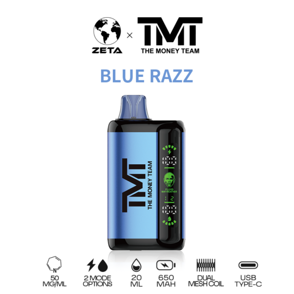 FLOYD MAYWEATHER TMT DISPOSABLE 15,000 PUFFS - BLUE RAZZ