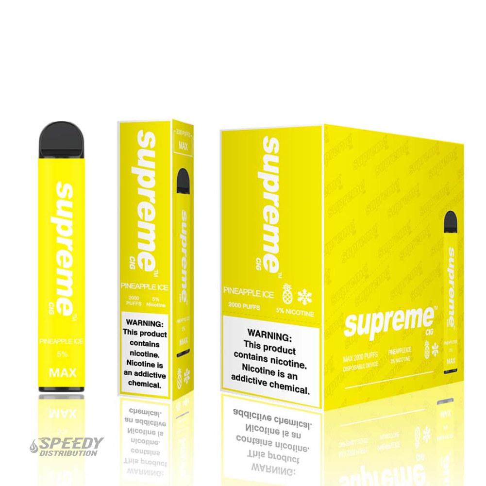 SUPREME MAX DISPOSABLES 2000 PUFFS 5% - PINEAPPLE ICE