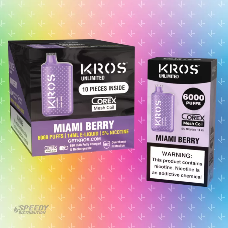 KROS UNLIMITED DISPOSABLE 6000 PUFFS - MIAMI BERRY