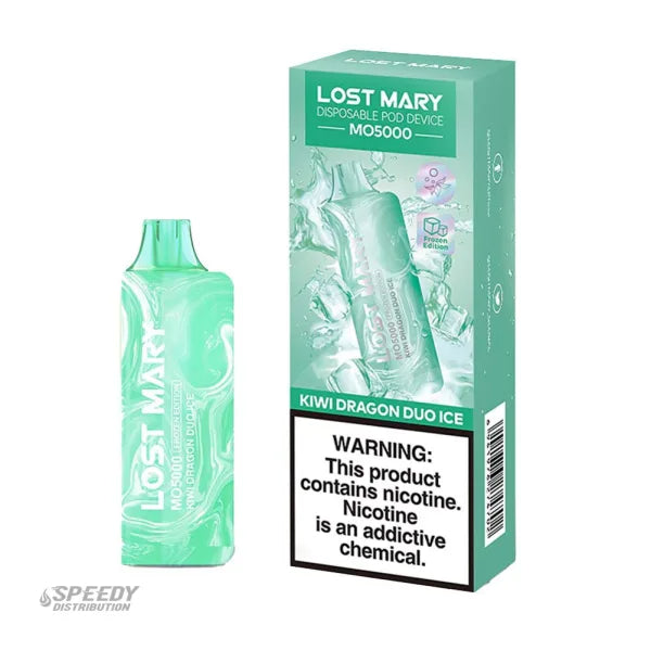 LOST MARY DISPOSABLE MO5000 PUFFS - KIWI DRAGON DUO ICE