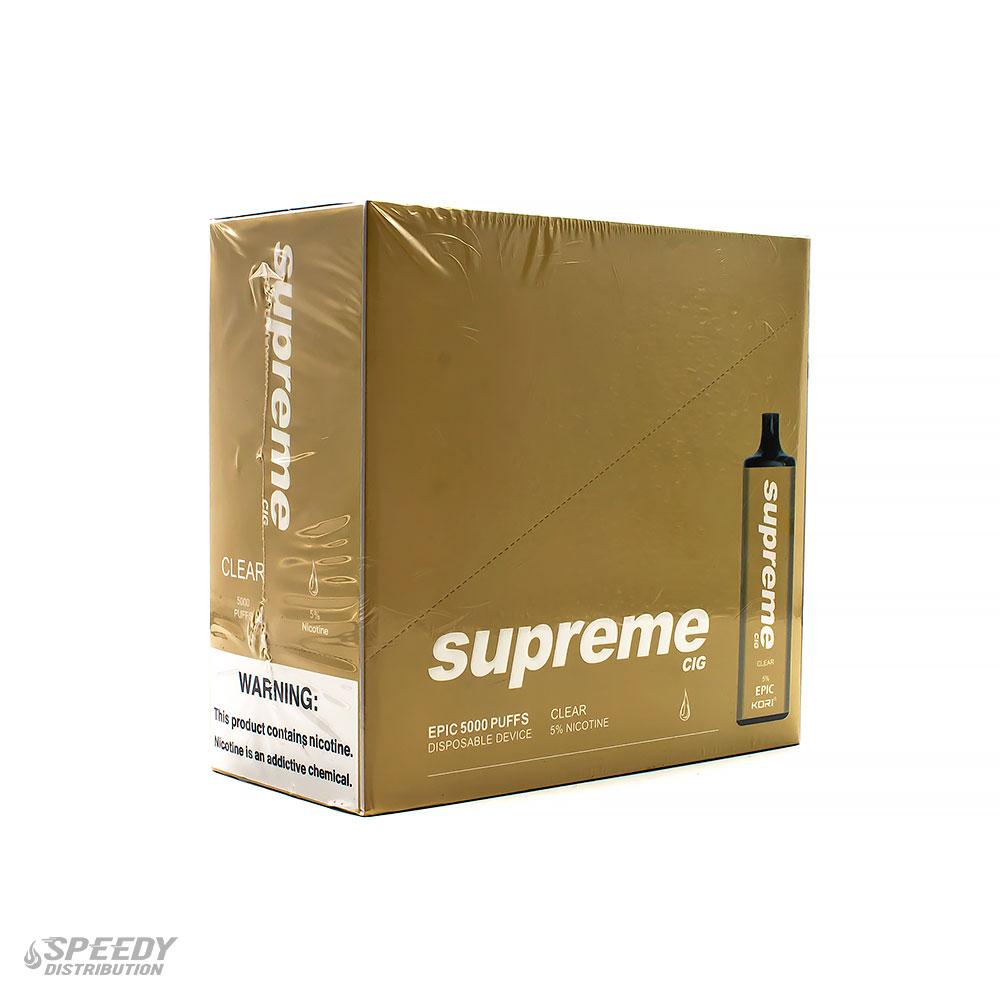 SUPREME EPIC DISPOSABLE 5000 5% PUFFS - CLEAR